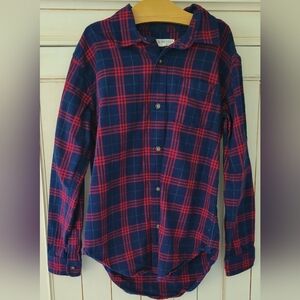 Kids' Plaid Button-Down Shirt - Red & Blue